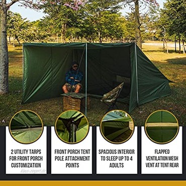 Ankon Outdoor Camping-Zelt 4-Personen-Familienheim im Freien mit Veranda-Stil Zelt für Camping-Reisen DIY-Enthusiasten