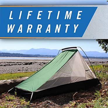Aqua Quest West Coast Bivy Combo 100% wasserdicht Camping Obdach Kit mit ultraleichtes Tarp 4 x 3 und Zelt Heringe Kompressionsriemen Packsack