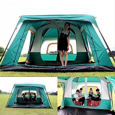 BAJIE Zelt Zelt 8-12 Personen Outdoor New Big Space Camping Outing Zelt mit Zwei Schlafzimmern Ultra-Large Hochwertiges wasserdichtes Campingzelt