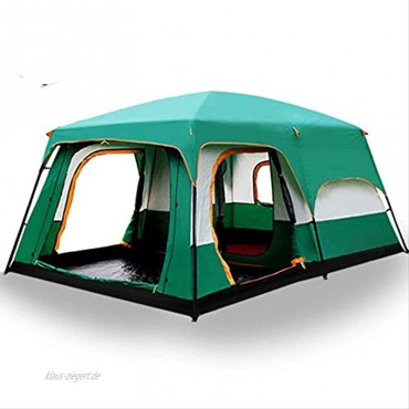 BAJIE Zelt Zelt 8-12 Personen Outdoor New Big Space Camping Outing Zelt mit Zwei Schlafzimmern Ultra-Large Hochwertiges wasserdichtes Campingzelt