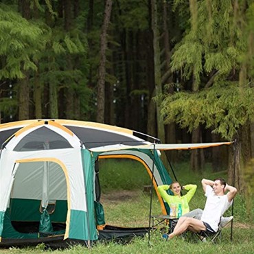 HHOSBFSS 08.08.10.12 Menschen Übergroßen Camping Zelt Reisen Doppelzelt wasserdichte Familie Camping Zelt Outdoor Camping Großes Zelt Color : Size L