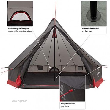 JUSTCAMP Bell Tipi Zelt für Gruppen Familien Camping Größen: 6 8 10 12 Mann