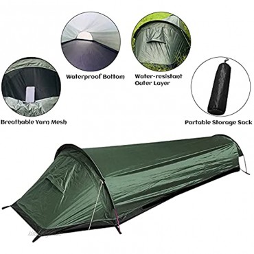 LQPHY 1 Person Wanderzelt Ultraleichtes Bivvy Bag Zelt Wasserdichtes tragbares Campingzelt Schnell aufgebauter Schlafsackbezug Bivvysack mit Tragetasche für Outdoor Survival