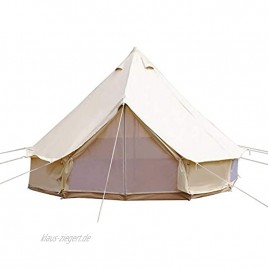 Sport Tent-Wasserdicht Tipi Zelt Teepee Indianerzelt 3-12 Personen Baumwolle Große Luxus Camping Zelt Ideal für Urlaube Feste Feiern Hochzeit 3M-6M
