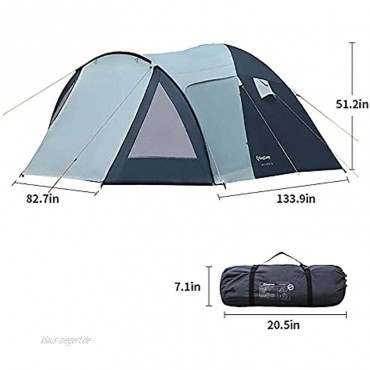 Weekend Seriessportable Durable Waterproof Breathable 2 3 4 Personen Familien-Camping-Dome-Zelt mit Screen Room