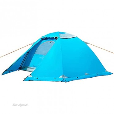 Automatisch zusammengefügtes Doppelschichtzelt 2 3 Camping Kuppelzelt beliebtes Zelt tragbares Strandzelt Peacockblue
