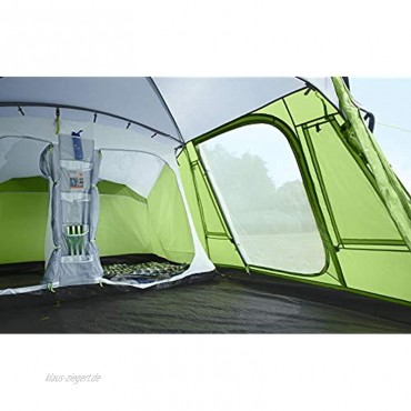 BERGER Familienzelt Otario 5 Deluxe Gruppenzelt Tunnelzelt WS5000mm Zelt Camping Kuppelzelt grün