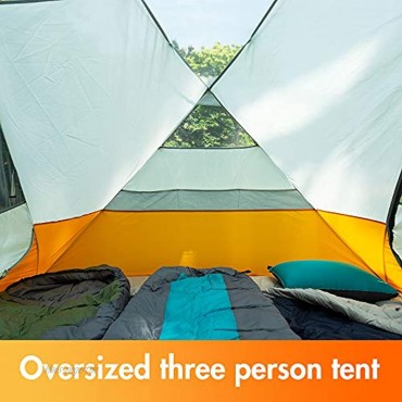 Bessport Camping Zelt 3 Personen Ultraleichte Zelt Wasserdicht 3-4 Saison Zwei Türen Sofortiges Aufstellen für Trekking Outdoor Festival Camping Rucksack mit kleinem Packmaß
