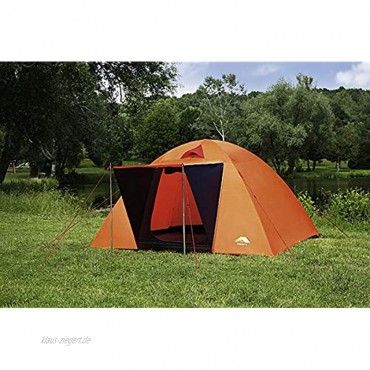 dwt Camping Zelt Camper II orange Doppeldach-Kuppelzelt Outdoor Gr. 2 für 2 Personen Gr. 3 für 3 Personen Gr. 4 für 4 Personen Igluzelt