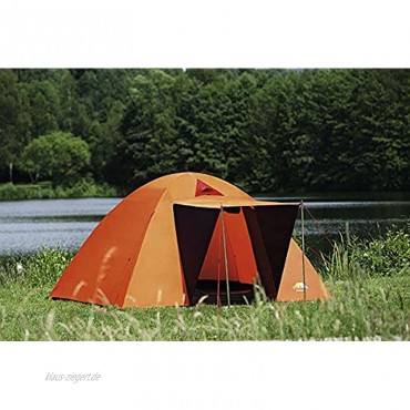dwt Camping Zelt Camper II orange Doppeldach-Kuppelzelt Outdoor Gr. 2 für 2 Personen Gr. 3 für 3 Personen Gr. 4 für 4 Personen Igluzelt