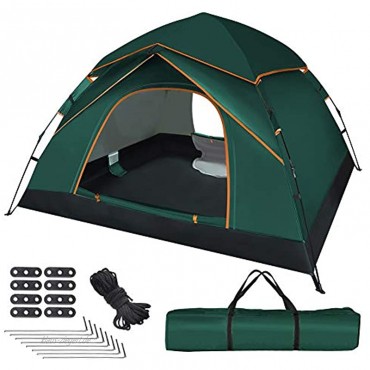 GEEDIAR Camping Zelt 3-4 Personen Zelt Wasserdicht UV Schutz Ultraleichte Kuppelzelt für Familiengarten Camping Trekking