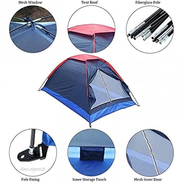 GQYYS Camping Zelt Kompaktes Kuppelzelt Tragbares Winddicht und wasserdicht Leichtgewicht Geeignet für Wanderungen im Freien Camping Backpacking Survival Travel