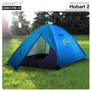 High Peak Kuppelzelt mit wettergeschütztem Eingang Camping Zelt für 2 Personen tragbares Zelt wasserdicht 2000mm einfacher und schneller Aufbau