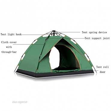 Hong Yi Fei-Shop kuppelzelt Automatisches faltendes Zelt im Freien Starkes regensicheres Zelt-Familien-2-4 Personen-Campingzelt Zelt