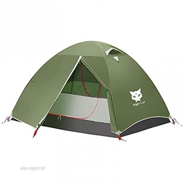Night Cat Campingzelt für 1 2 Person Mann Zelte wasserdichte Rucksackzelte Einfache Einrichtung Leichtgewichtig für Wanderungen im Hinterhof