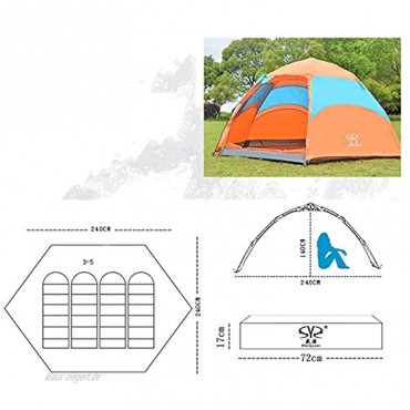 T-Day Zelt Strandzelt Camping Leichtes Unisex-Outdoor-Kuppelzelt Verfügbar für 5-8 Personen
