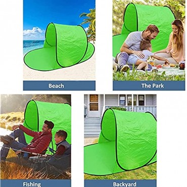 Tragbar Extra Light Strandzelt Zelte Pop-up Kuppelzelt Camping Outdoor Zelt,Automatisch geöffnetes einlagiges Sonnenschutzzelt Grün