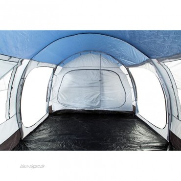 CampFeuer Tunnelzelt TunnelX | Großes Familienzelt mit 3 Eingängen | 5.000 mm Wassersäule | Zelt für 4 Personen Campingzelt
