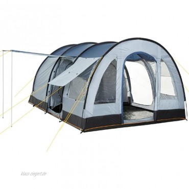 CampFeuer Tunnelzelt TunnelX | Großes Familienzelt mit 3 Eingängen | 5.000 mm Wassersäule | Zelt für 4 Personen Campingzelt