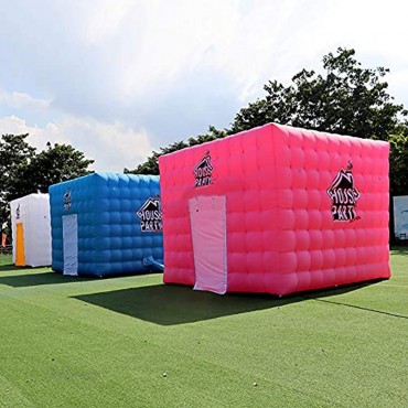 HXML 1.Cube Aufblasbares Zelt-Überdachung bewegliche Faltbare Platz Cabana Kinderspielhaus für Camping Parteien 4.6X4.6X3.6M,Rosa