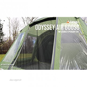Vango Boys Odyssey Air Aufblasbares Zelt Epsom Green 600SC