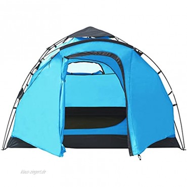 Festnight Wurfzelt 3 Personen Wasserdicht Pop Up Zelt 3 Personen Campingzelt Sekundenzelt Kuppelzelt mit Tragetasche Outdoor Zelt Tent für Camping Trekking Wandern Blau