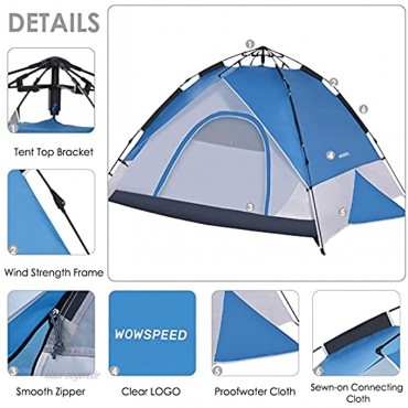 Frifer Tragbare Pop-Up-Zelte 4-6 Mann Zelt Doppellagiges Design Wasserdichter UV-Schutz Faltbares Campingzelt Für Camping Strand Wandern Angeln