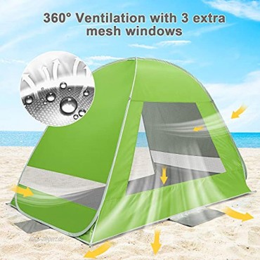G4Free Aktualisierte Pop-Up-Zelt 2-4 Person UPF 50+ UV-Schutz Sonnenschutz Obdach Camping Wandern Fischen Picknick Strand Sommer Automatische Zelt Cabana