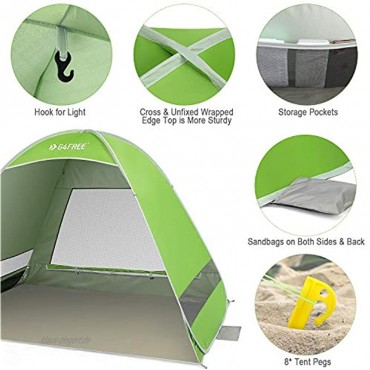 G4Free Aktualisierte Pop-Up-Zelt 2-4 Person UPF 50+ UV-Schutz Sonnenschutz Obdach Camping Wandern Fischen Picknick Strand Sommer Automatische Zelt Cabana