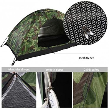 MAGT Camping-Zelt Wasserdicht Eine Person Zelt- Außen Tarnung UV-Schutz for das kampierende Wandern 200 * 100 * 100 cm Farbe : Grün