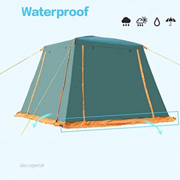 T-Day Zelt Strandzelt Wurfzelt Camping Zelt 4-6 Personen Automatische Pop Up Zelt Double Layer im Freien Wasserdichten wandernden Zelt for Wandern Bergsteigen