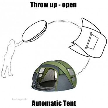 T-Day Zelt Strandzelt Wurfzelt Pop Up Zelt Automatische Sofort Zelte 4-6 Personen-Familien bewegliches leichte Camping-Zelt Double Layer wasserdichtes Outdoor-Zelt