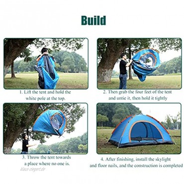 T-Day Zelt Strandzelt Wurfzelt Pop Up Zelt automatisches Instant-Zelt-Camping-Zelt Familie im Freien bewegliche Wasserdichten wandernden Zelt for Wandern Bergsteigen
