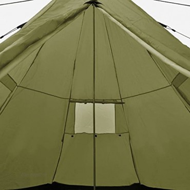 vidaXL Indianerzelt Wigwam Familienzelt Camping Gruppenzelt 4 Personen Blau Grün Gelb