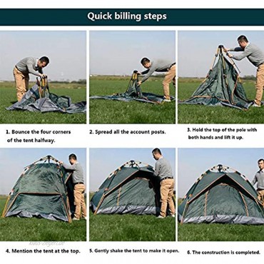 Zelt 2-3 Personen Mann Wasserdicht Pop Up Wurfzelt Camping Zelt Atmungsaktiv für Camping Wandern Bergsteigen Draussen Wandern