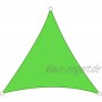 Greenbay Hellgrün Sonnensegel Sonnenschutz Segel für Balkon Terrasse Camping Garten | UV-Schutz PES Polyester | Dreieck 2x2x2m