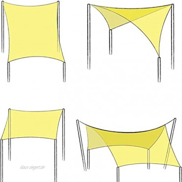 Logo Rechteckig Sonnensegel 4x5.5m UV Schutz Sonnensegel Schattentuch mit Seilen und Befestigungs Kit für Garten Outdoor Terrasse Camping Hellgrau