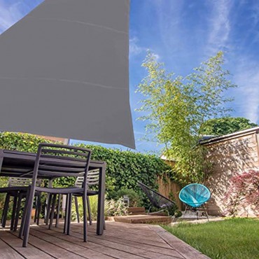 Relaxdays grau Sonnensegel Dreieck wasserabweisend UV-beständig mit Spannseilen Terrasse Balkon Garten 6x6x6 m 6 x 6 x 6 m