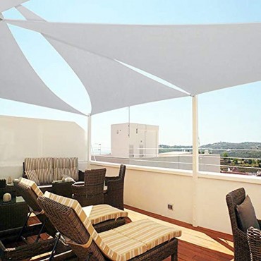 Wokkol Sonnensegel Sonnenschutz Sonnensegel Wasserdicht Sonnenschutz Balkon Hergestellt aus Hochwertigem Polyester mit UV Schutz 160g m2 für Garten Balkon Terrasse Grau 5M*5M*5M