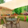 WOKKOL Sonnensegel Sonnensegel Rechteckig Sonnensegel Garten Sonnenschutz Balkon Überlegene Reißfestigkeit 90% UV-beständig Atmungsaktiv 185 g ㎡ HDPE mit Dichte für Terrasse Garten3M x 4M