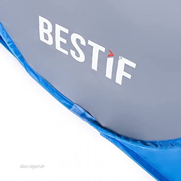 BESTIF Strandmuschel Pop Up Wurfzelt groß | Selbstaufbauend Strandzelt Tragetasche Sonnenschutz Windschutz 190x86x120cm Blau-Grau