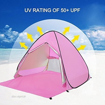 Eplze Strandzelt Extra Leicht Automatik Strandmuschel mit Boden Sonnenschutz UV-Schutz Familie Tragbares Strand-Zelt Outdoor Beach Tent Tragbar