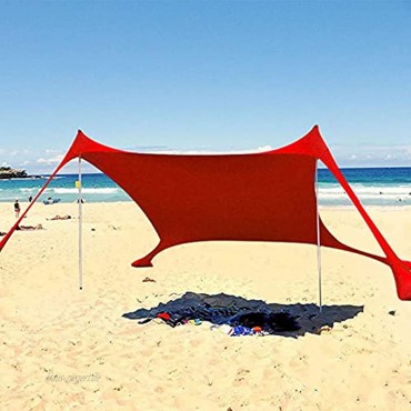 GoRIKI Strandzelt 1-3 Personen Strandmuscheln Wasserdicht Anti UV Faltbar Outdoor Strand Camping Zelt Mit 4 Sandbags + 2 Träger Für Baby Erwachsene Familie210x150x170cm