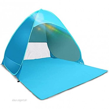 Kratax Pop up Strandzelt Portable Strandmuschel für 2-4 Personen UV-Schutz Sun Beach Zelt für Strand Camping Outdoor