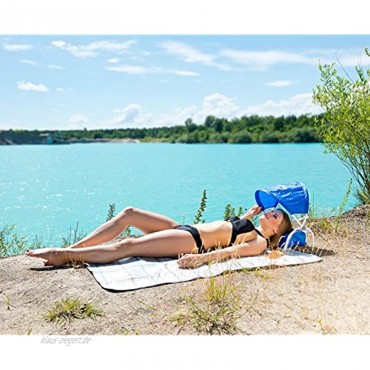 PEARL Sonnenschutz Kopf Strand: Nacken-Kissen mit Sonnenschutz für Strand und Outdoor 2er-Set Sonnenschutz für Liegestuhl