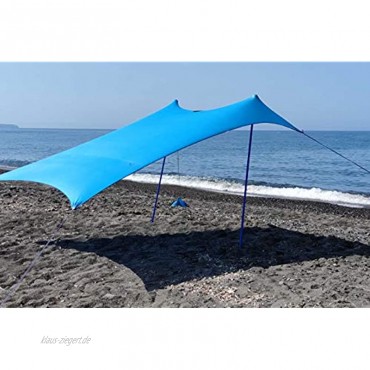 SHADYSAND – Großes Strandzelt mit UV-Schutz UPF 50+ für bis zu 5 Personen kompakt und praktisch – Strandhütte Sonnenschutz für Baby Kinder und Erwachsene – passt in einen Handkoffer.