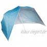 Sonnenschirm mit Seitenteilen 2,4 m in blau 50+ UV Schutz Strandschirm Windschutz Strandmuschel Schirm