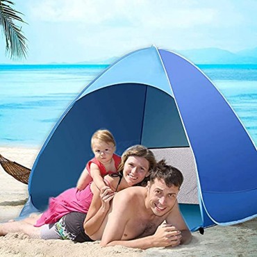 Strandmuschel Pop Up Tragbar Extra Light Automatisches Strandzelt Sun Shelter für 2-3 Personen Einschließlich Tragetasche und Zeltpflöcke UV-Schutz Beach Zelt für Familie Strand Garten Camping