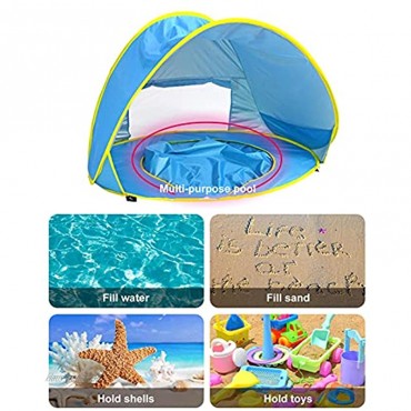 Weather Baby Strandzelt Mit Eingebautem Pool Pop Up Strandmuschel | Anti-UV Schutzzelt Wind- Und Sonnenschutz | Baby Strand Zelt Schutzhaube Für Kleinkinder 0-3 Jahre