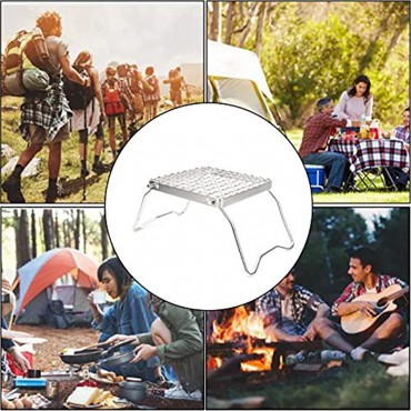 03 BBQ Grill Rack mit Tragetasche Tragbarer zusammenklappbarer Hochleistungs-Campinggrill für Wanderpicknicks Angelrucksack